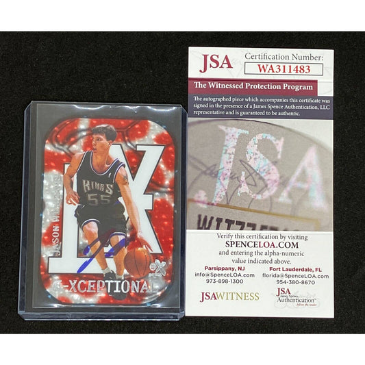 Jason Williams Signed 1999-00 Skybox E-X E-Xceptional Insert JSA Witness COA